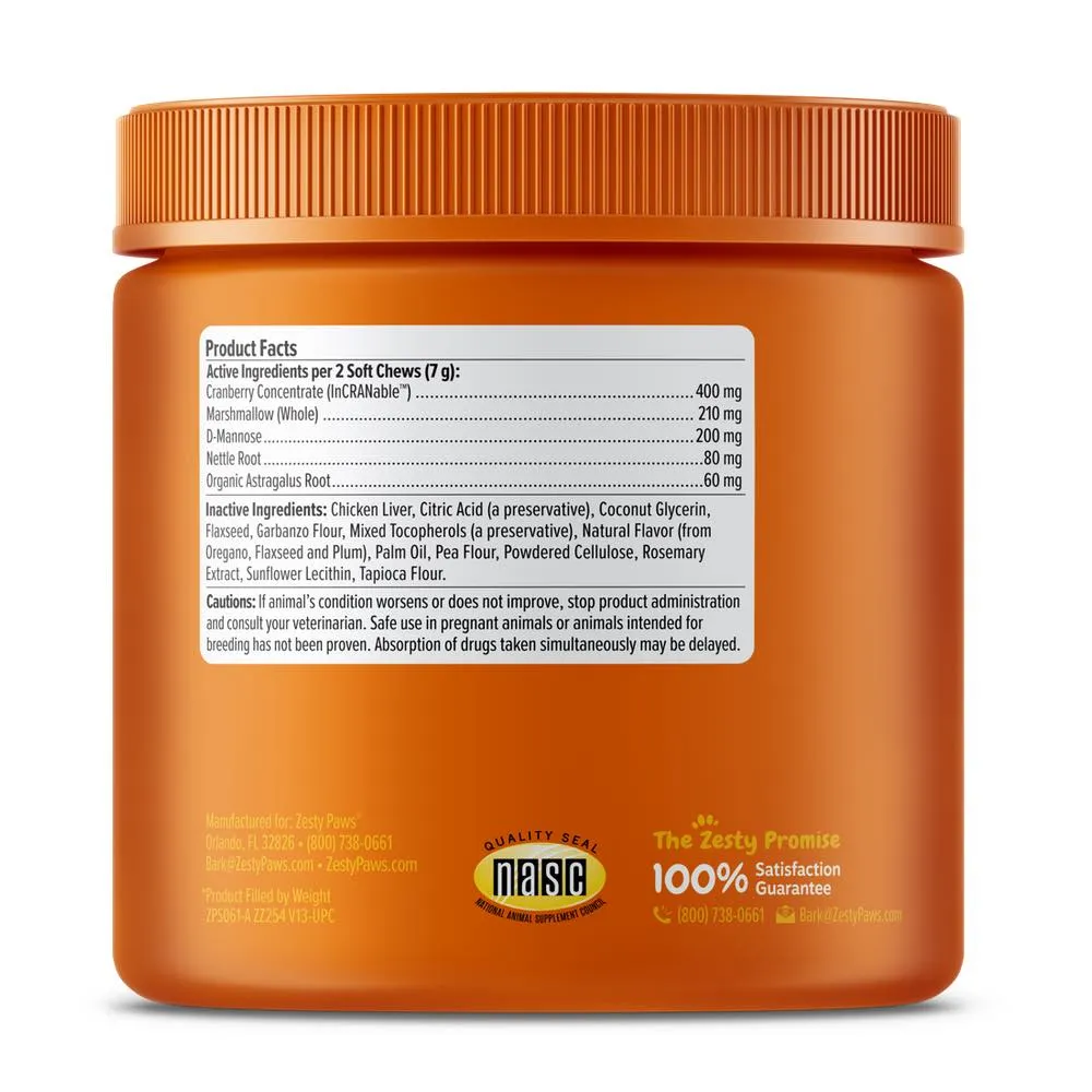 10% OFF: Zesty Paws Urinary Tract Bites Chicken Flavor Dog Supplement Chews 90ct