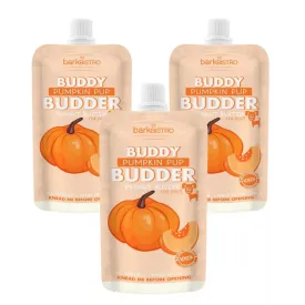 Bark Bistro Pumpkin Pup Budder Dog Peanut Butter Squeeze Packs 4oz