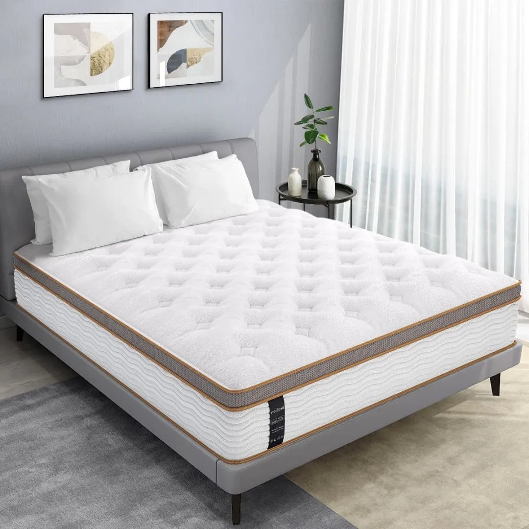 BedStory® 14 Inch Hybrid Mattress, Soft Individually Wrapped Coils Mattress