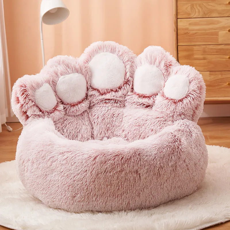 Dog Bed Cat Mat Round Large Pet House Long Plush Deep