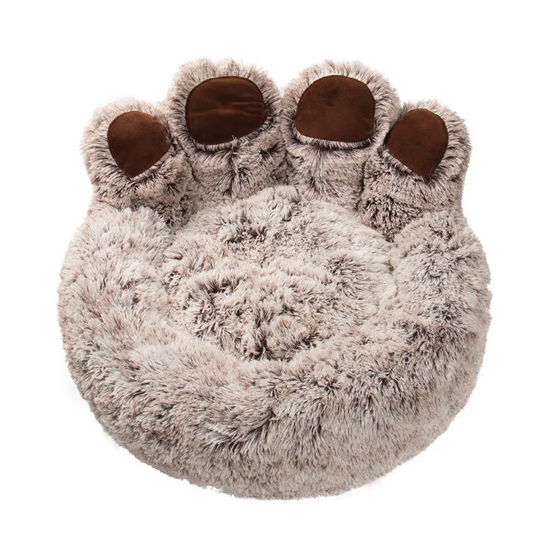 Dog Bed Cat Mat Round Large Pet House Long Plush Deep