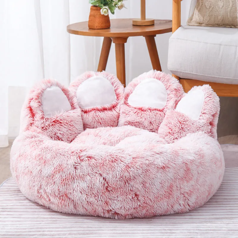 Dog Bed Cat Mat Round Large Pet House Long Plush Deep