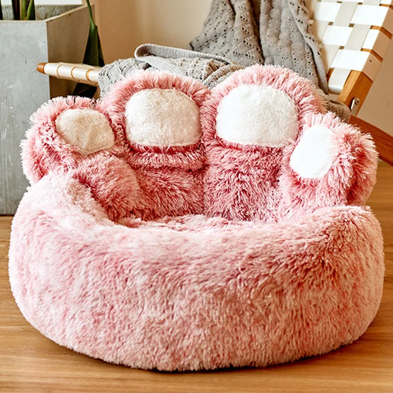 Dog Bed Cat Mat Round Large Pet House Long Plush Deep