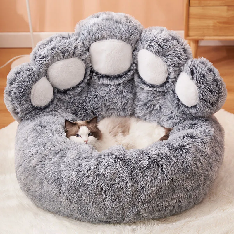 Dog Bed Cat Mat Round Large Pet House Long Plush Deep