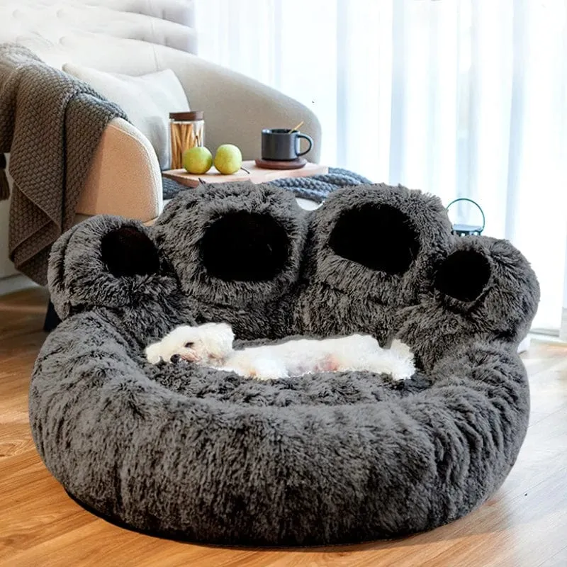 Dog Bed Cat Mat Round Large Pet House Long Plush Deep