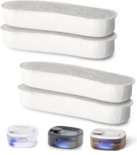 Dog Water Fountains by WOPET, 4 Pcs Pet Water Fountain Filters for W600 Dog Fountain, Large Dog Fountain Filter Replacement Cats,Pets