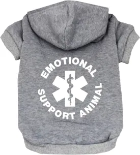 Emotional Support Animal (ESA) Pullover Fleece Lined Dog Hoodie (Hooded Sweatshirt) Assorted Colors