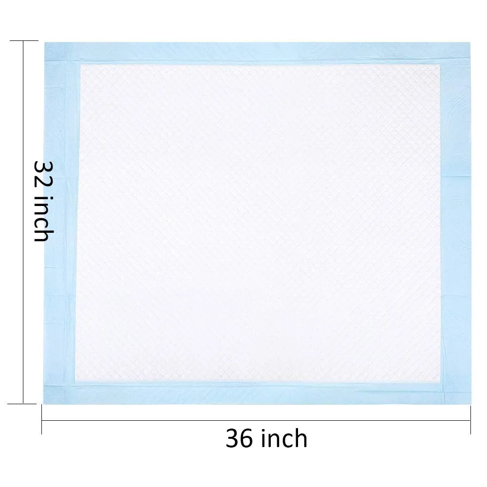 Extra Large Disposable Bed Incontinence Pads (32x36, 20 Counts), Leak-Proof Disposable Bed Pads for Adults and Children, Thick Bed Underpads Disposable