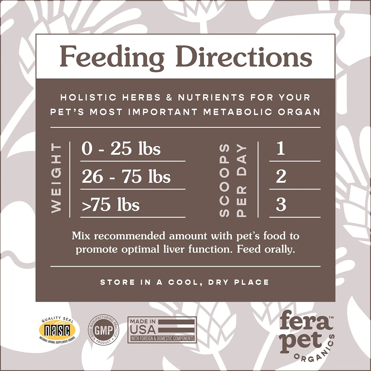 Fera Pet Organics Dog and Cat Supplement, Liver Support