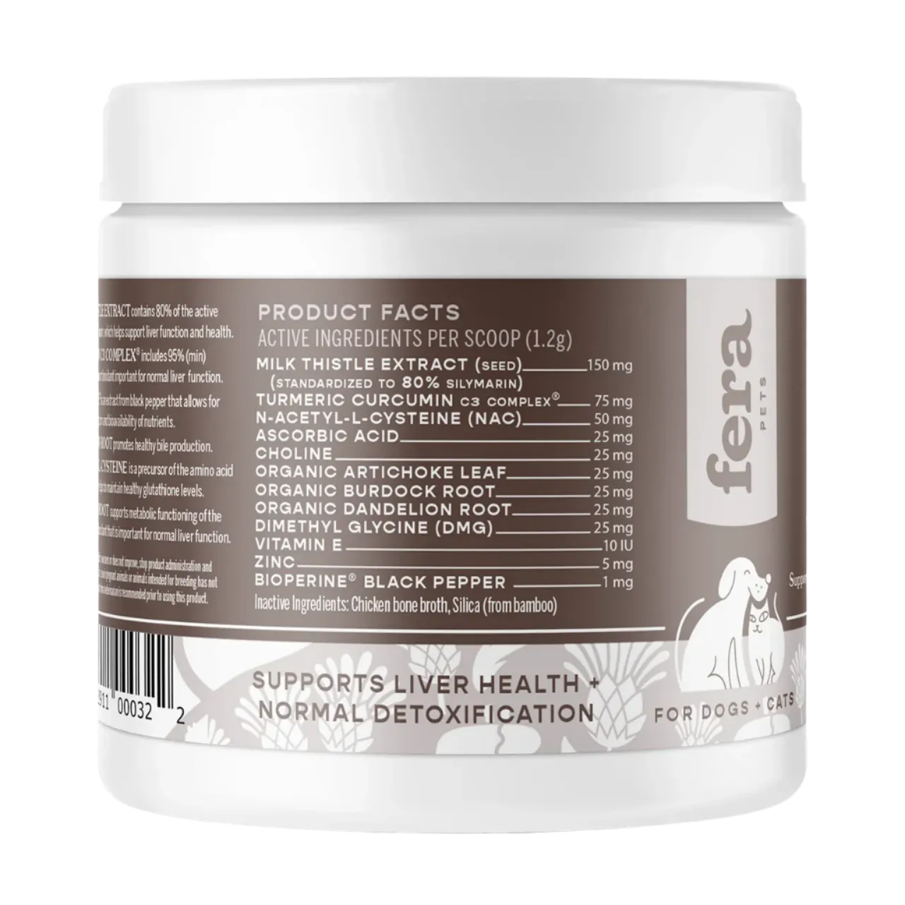 Fera Pet Organics Dog and Cat Supplement, Liver Support