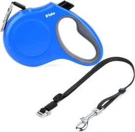 Fida Retractable Dog Leash & Dual Dog Leash Accessory, Patented Roller Design, No Tangle, Reflective, Adjustable for Small & Medium Dogs Up to 65lbs