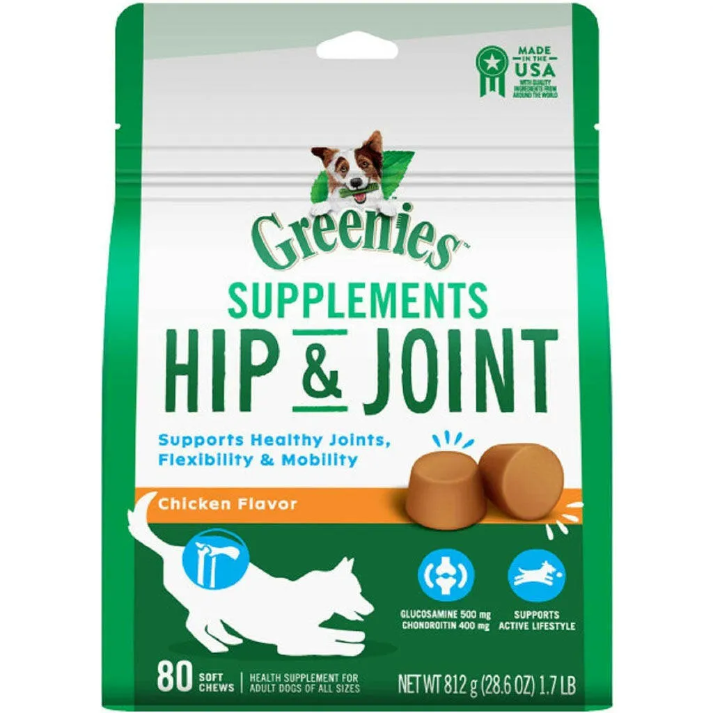 Greenies Hip & Joint Chicken Flavor Supplements for Dogs (30 ct)