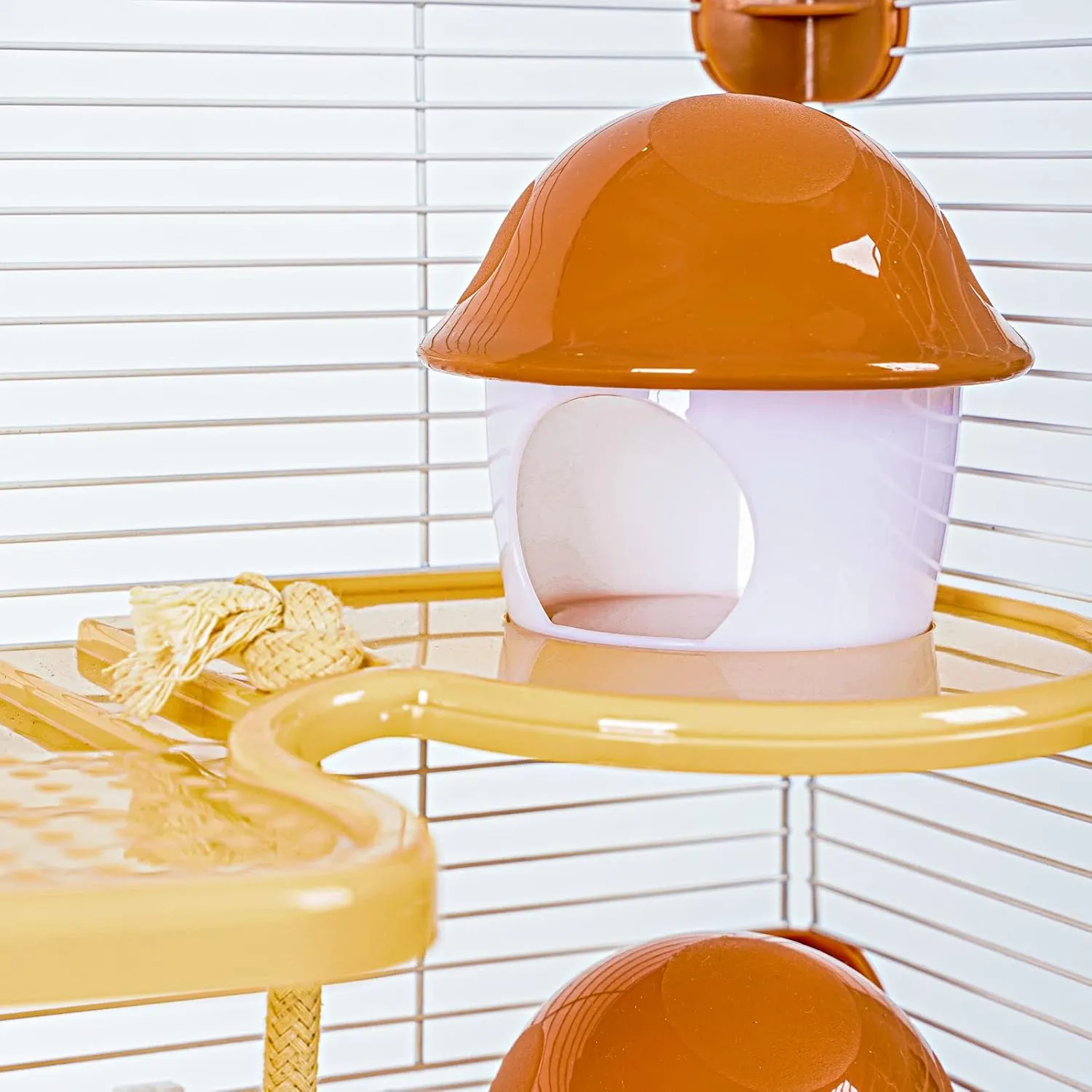 Hamster Cage Small Animal Cage 3 Layers Transparent Cage Size10.6"(W) X8.1(L) X18.3 (H) Suitable for Hamsters up to 3.5 inch in Length(Please Note This is MINI cage That for MINI Hamster)