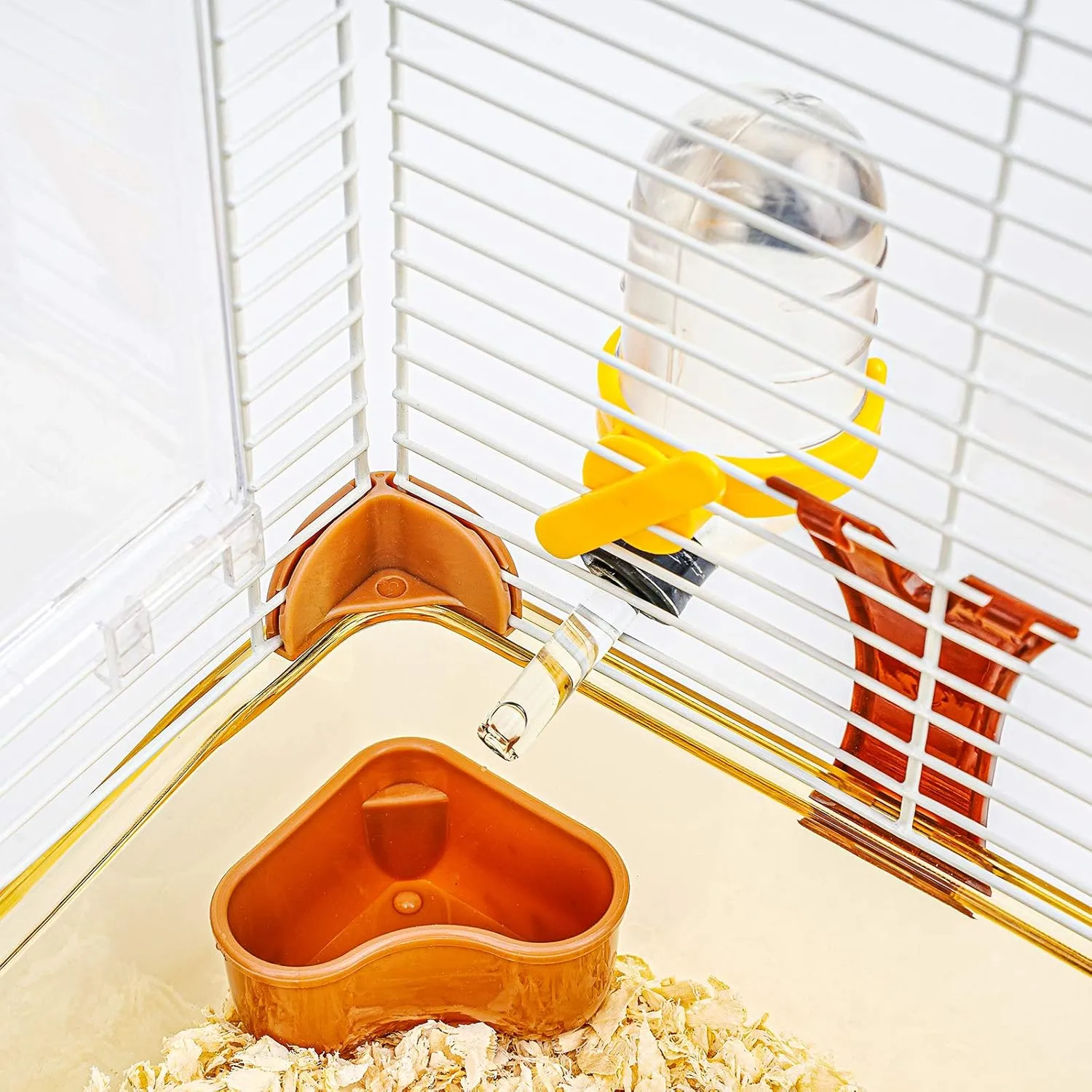 Hamster Cage Small Animal Cage 3 Layers Transparent Cage Size10.6"(W) X8.1(L) X18.3 (H) Suitable for Hamsters up to 3.5 inch in Length(Please Note This is MINI cage That for MINI Hamster)