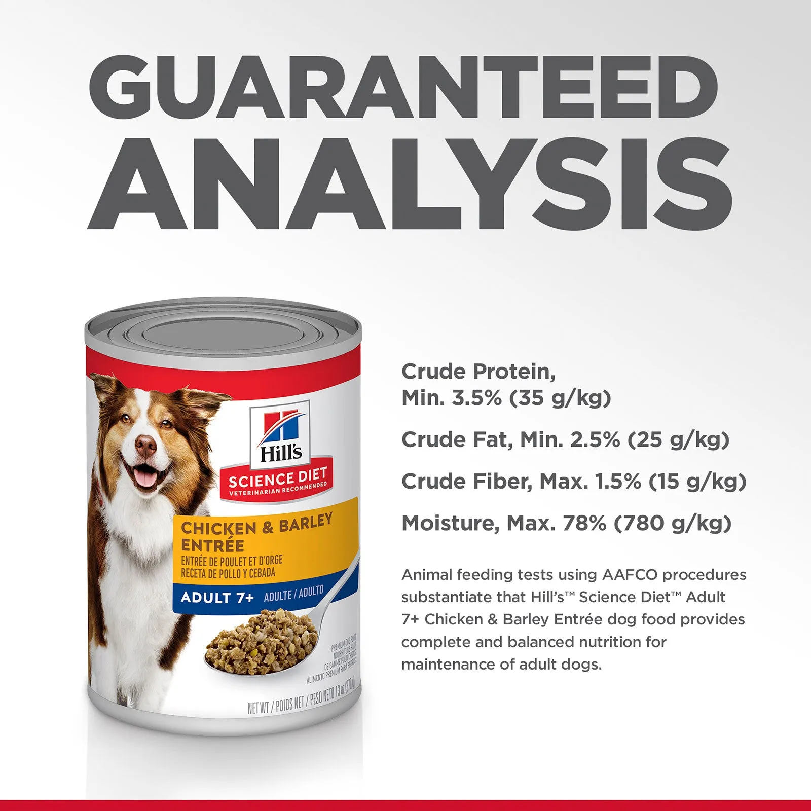 Hill's Science Diet Dog Food Can Adult 7  Chicken & Barley Entrée