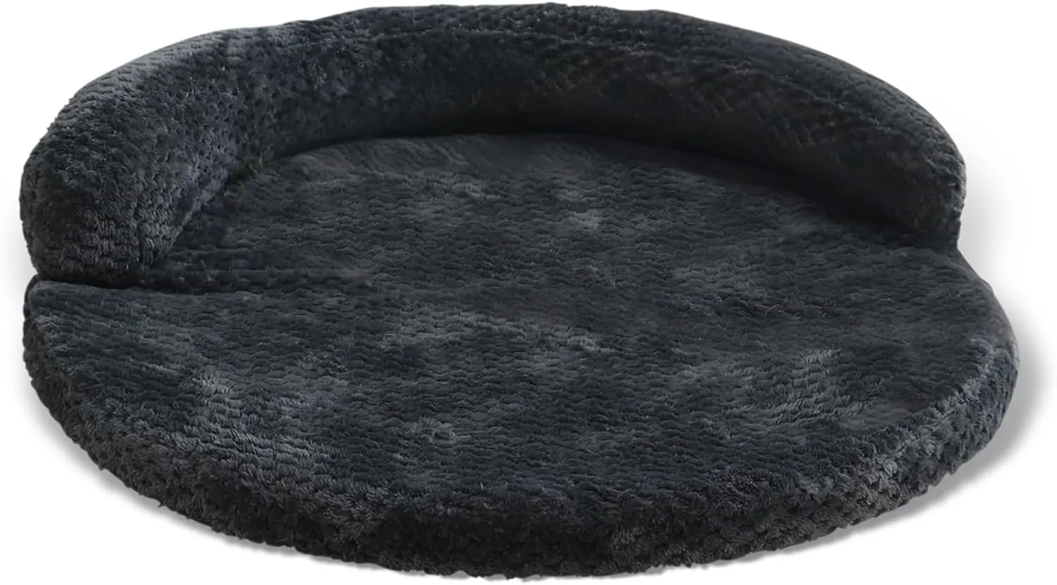 huraty Cat Bed for Indoor Cats, Washable Dog Sofa Bed Bolster Pet Bed Mat, Egg Crate Memory Foam Removable Cover, 19.6 x 3.9 x 1.5 Inch, Charcoal