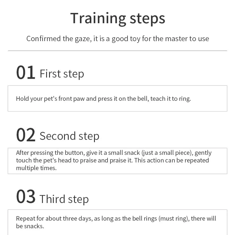 Interactive Pet Training Bell for Small Dogs and Cats