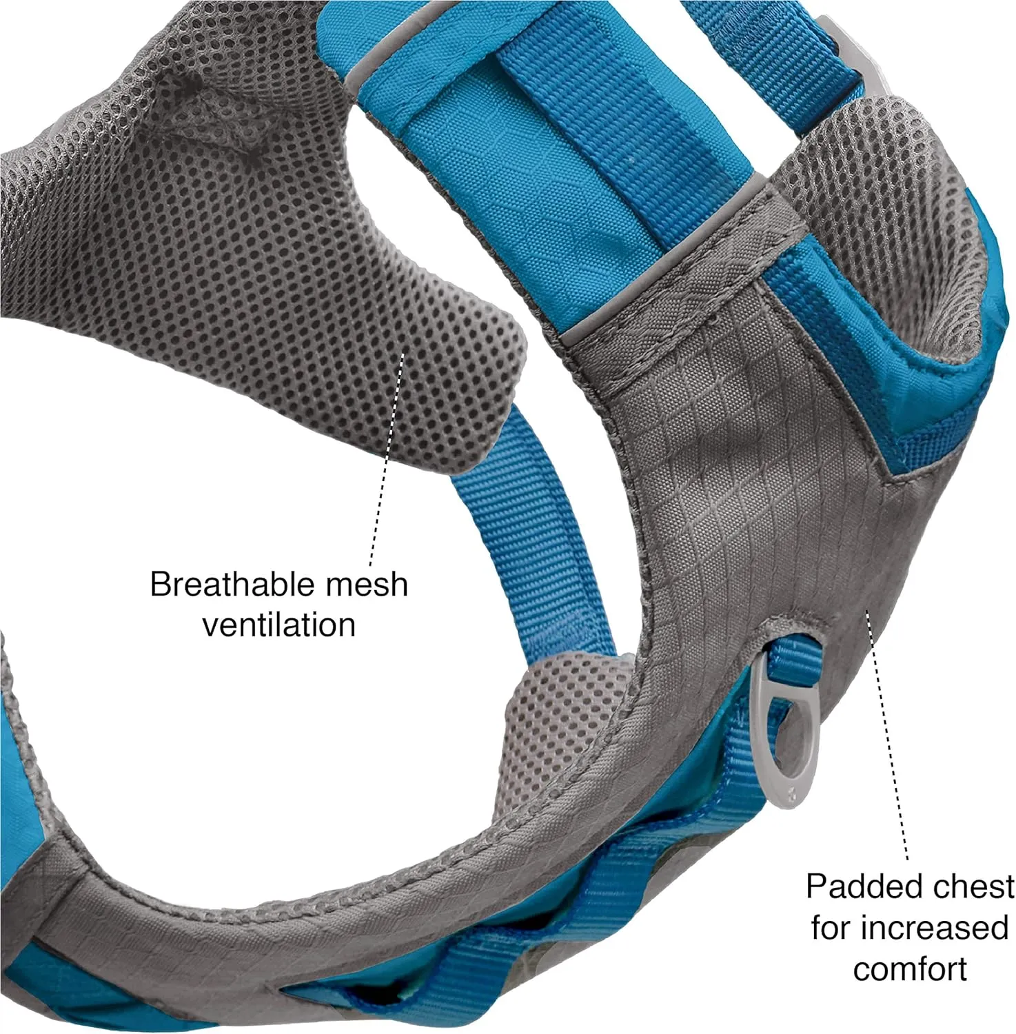 Kurgo Journey Air Dog Harness, Vest Harnesses for Dogs, Pet Hiking Harness for Running & Walking, Reflective, Padded, Includes Control Handle, No Pull Front Clip (Orange, X-Large)