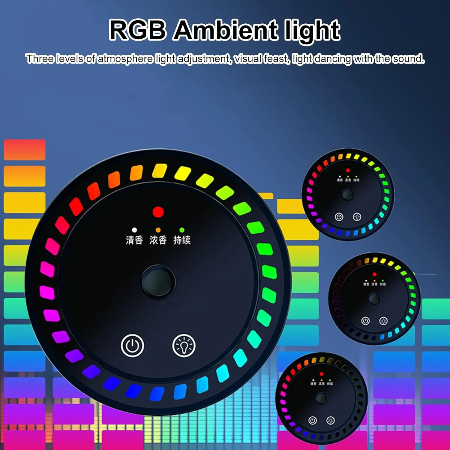 Mist Ultrasonic Humidifier Car Fragrance Diffuser Sure Here's A Product Title for Listing Air Freshener with Colorful Light Rechargeable Auto Chance