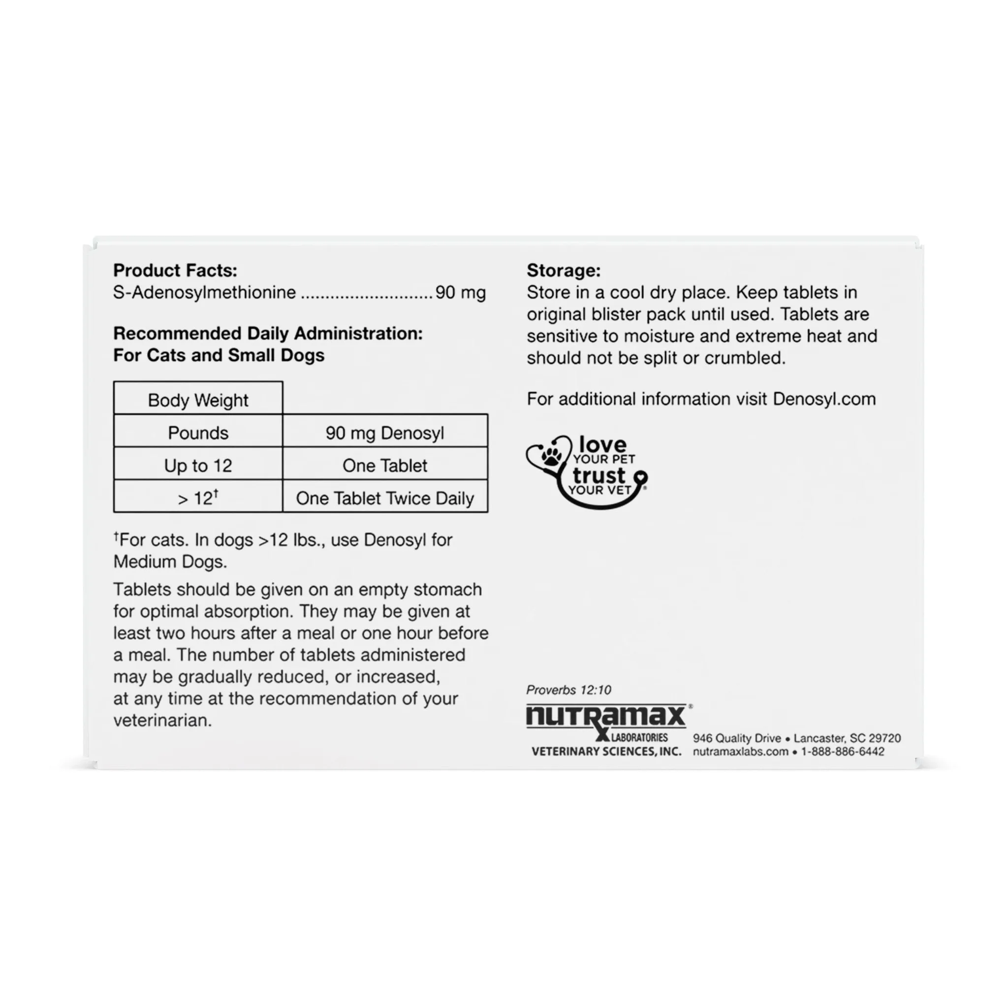 Nutramax Denosyl Liver and Brain Health Supplement
