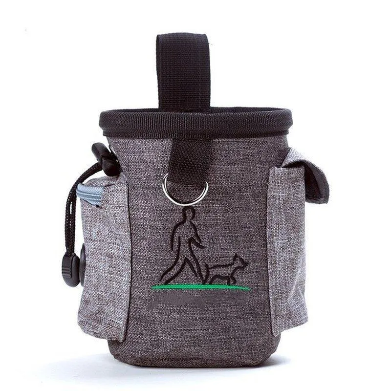 Outdoor Pet Dog Treat Pouch Portable Dog Training Bags Pet Food Container Puppy Snack Reward Waist Bag 12.5*12.5*8Cm Pet Product