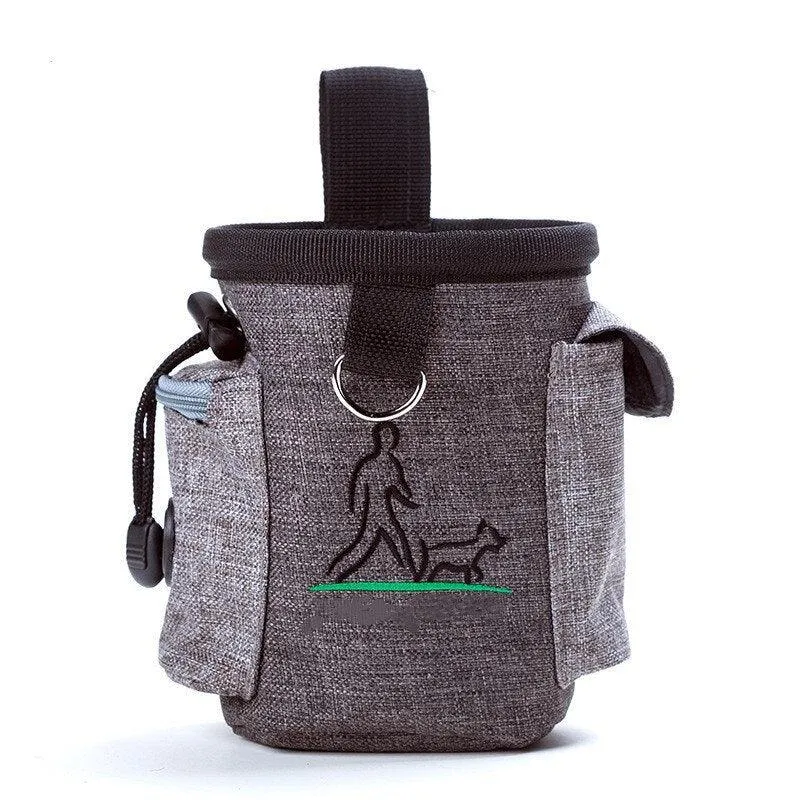 Outdoor Pet Dog Treat Pouch Portable Dog Training Bags Pet Food Container Puppy Snack Reward Waist Bag 12.5*12.5*8Cm Pet Product