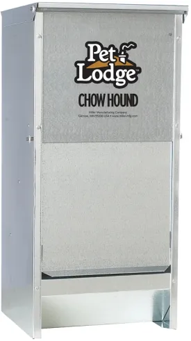 Pet Lodge CH12 Pet Feeder, 12 lb Volume, Galvanized Steel :EA: QUANTITY: 1