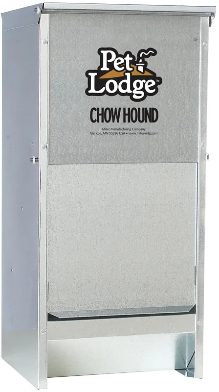 Pet Lodge CH12 Pet Feeder, 12 lb Volume, Galvanized Steel :EA: QUANTITY: 1