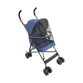 Pet Travel Stroller, Pet Stroller Made of Oxford Cloth, Spray Molding Foldable Pet Stroller 22 * 18 * 38in (Blue)