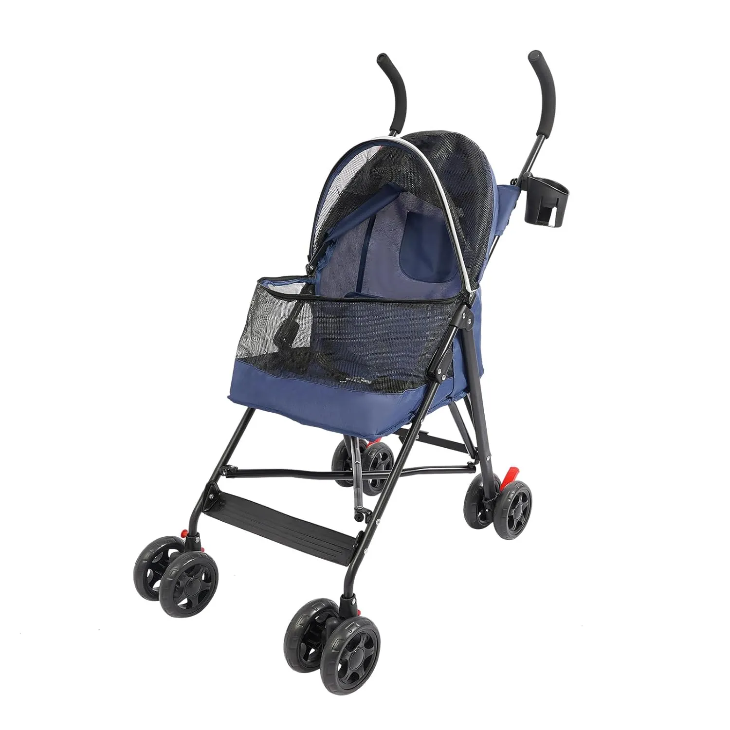 Pet Travel Stroller, Pet Stroller Made of Oxford Cloth, Spray Molding Foldable Pet Stroller 22 * 18 * 38in (Blue)