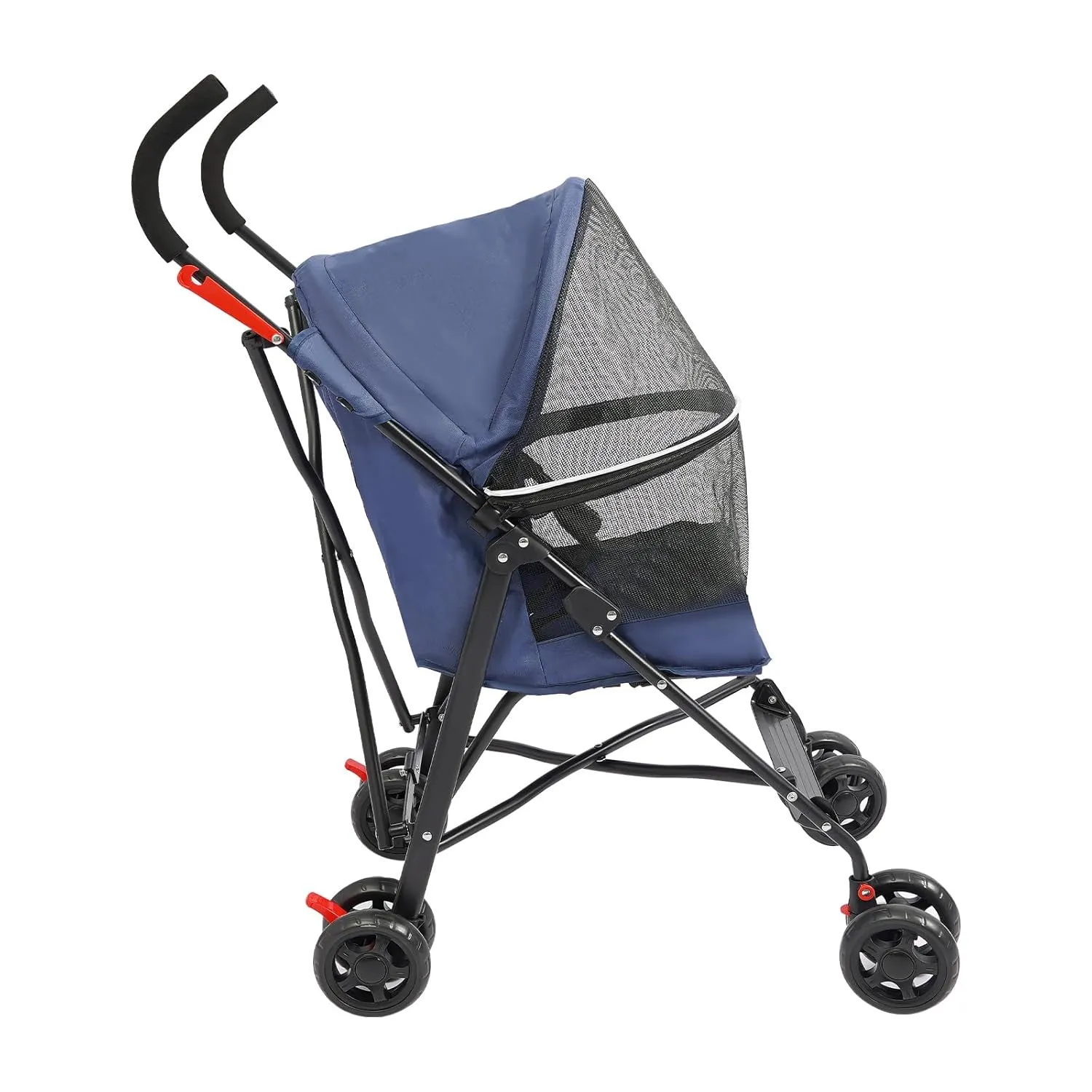 Pet Travel Stroller, Pet Stroller Made of Oxford Cloth, Spray Molding Foldable Pet Stroller 22 * 18 * 38in (Blue)