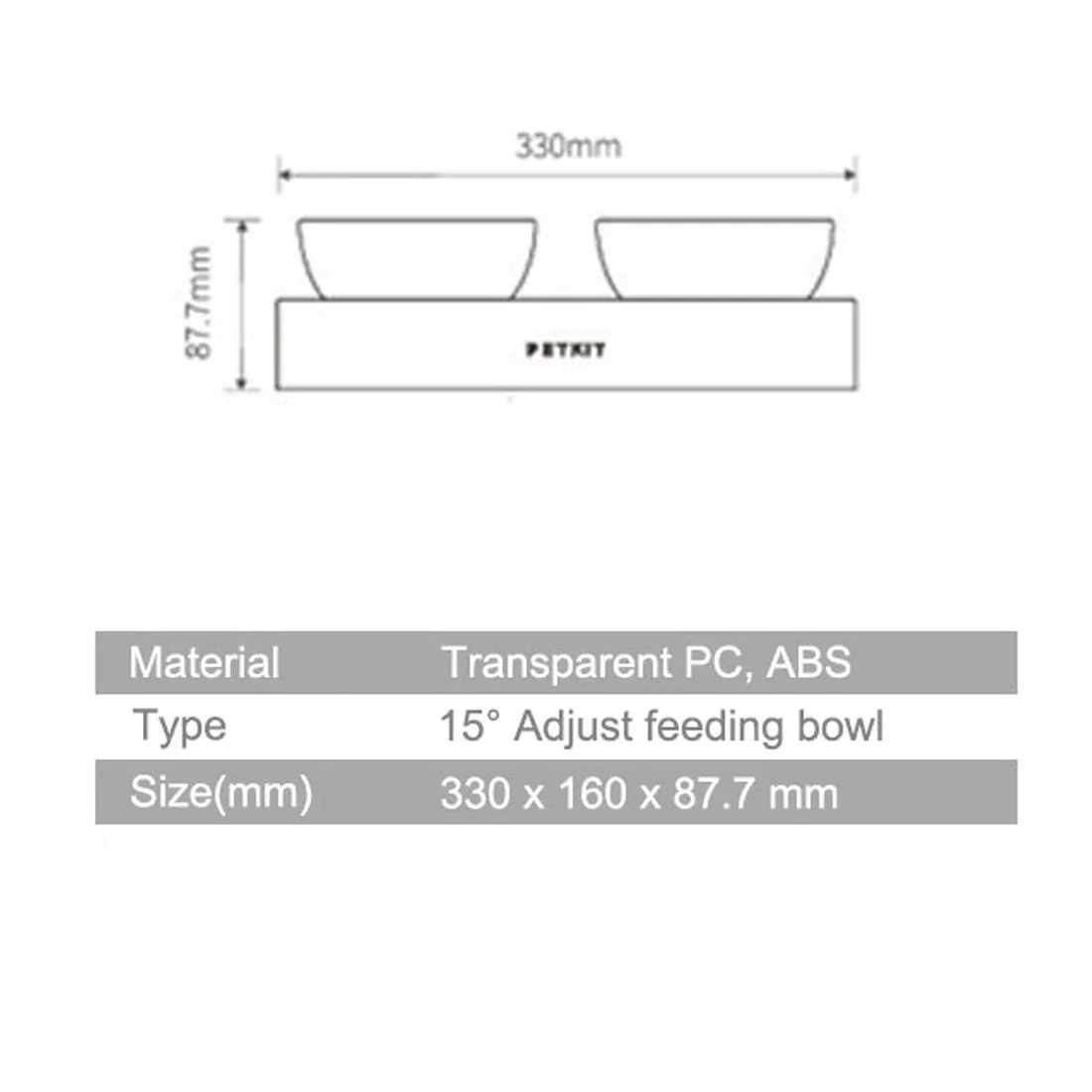 Petkit Fresh Nano 15 Degree adjustable Single Pet Cat Dog Non Toxic Feed Feeding Bowl