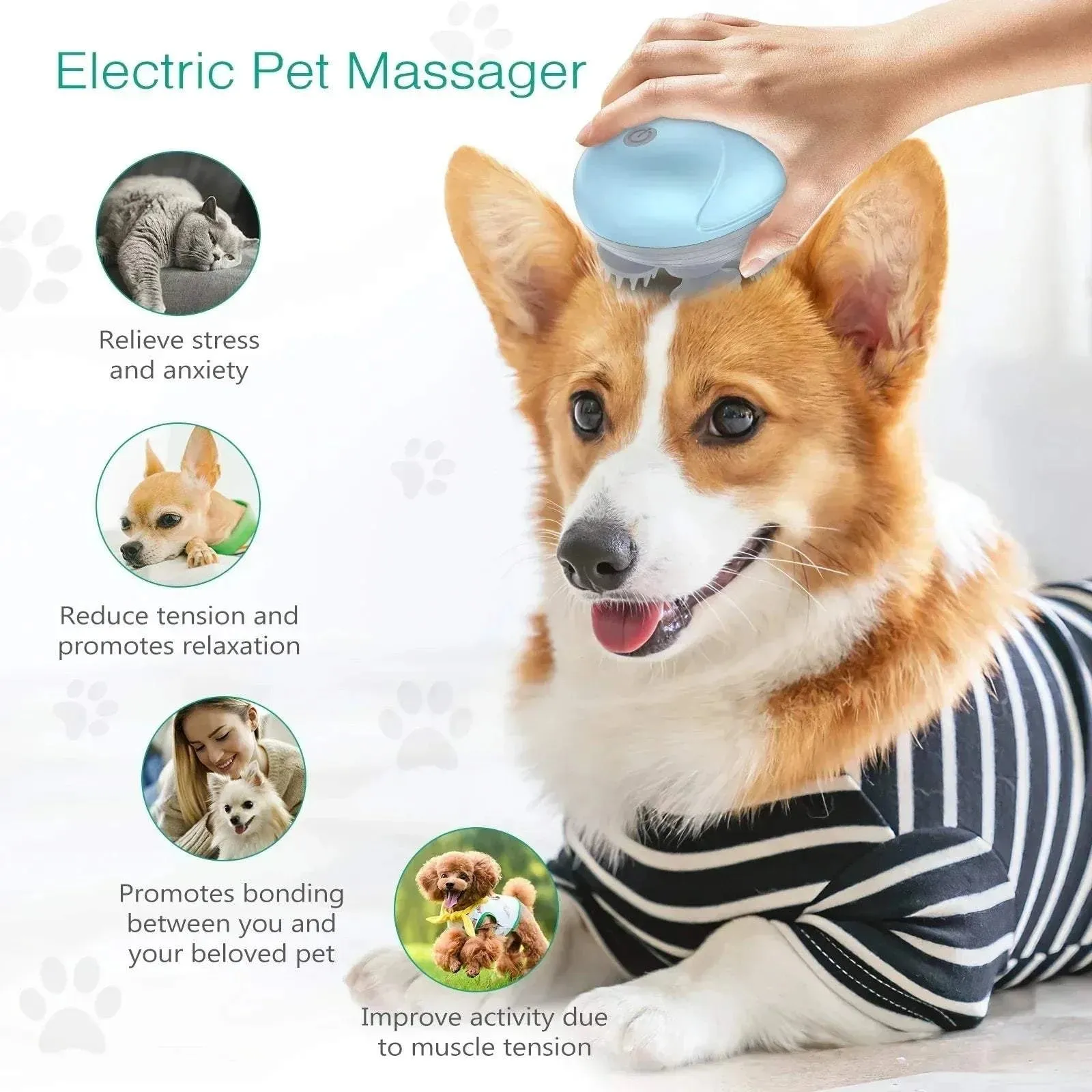 Purrfect Paws Electric Pet Massager – Relax & Revitalize