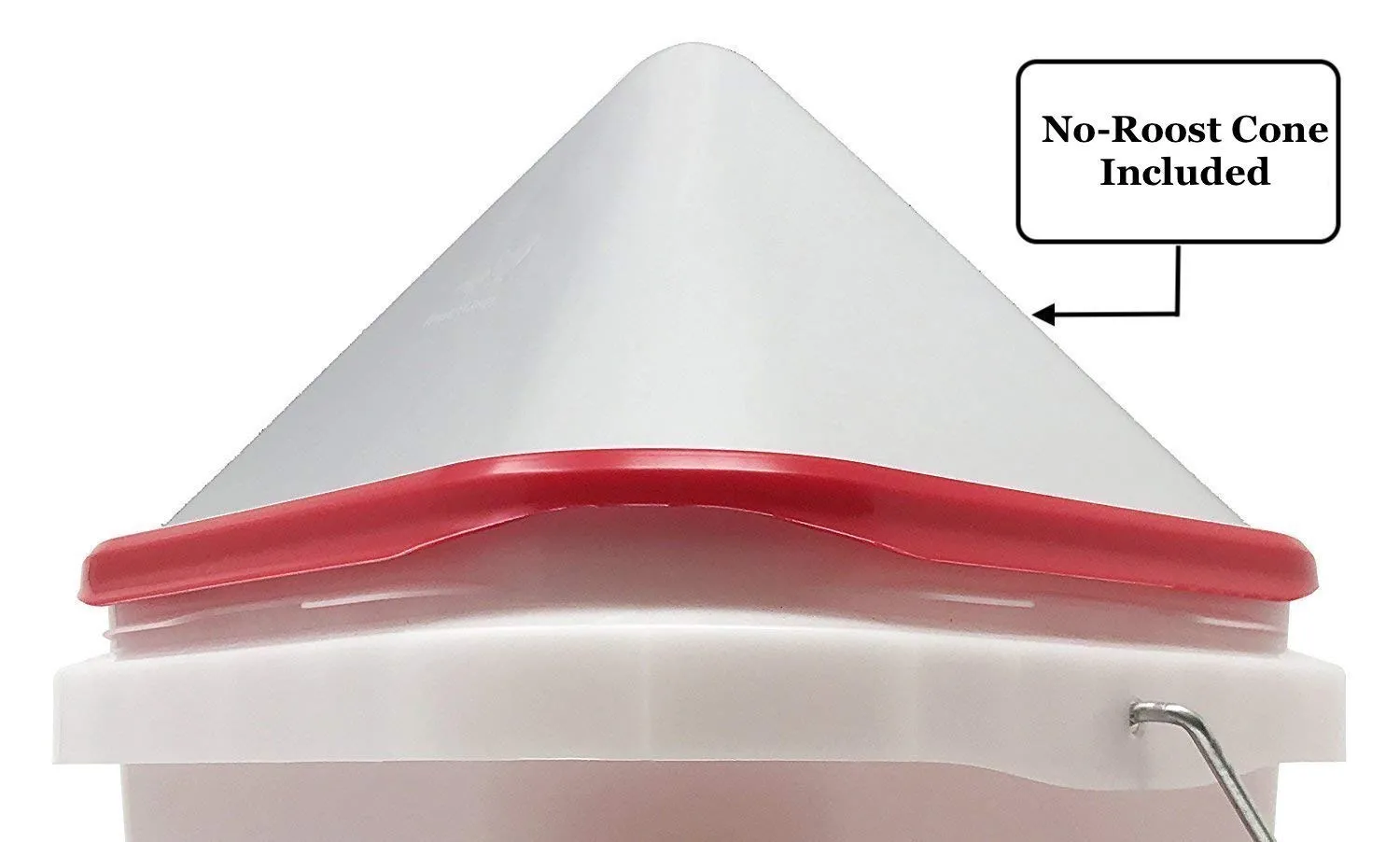 RentACoop 2 Gallon Chicken BPA-Free Plastic Bucket Waterer Set with 4 Horizontal Nipples - Corner Placement