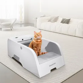Self Cleaning Litter Box, Upgraded Automatic Cat Litter Box Self Cleaning That Can Use Clumping Cat Litter, Anti Pinch and Odorless Electric Litter Box