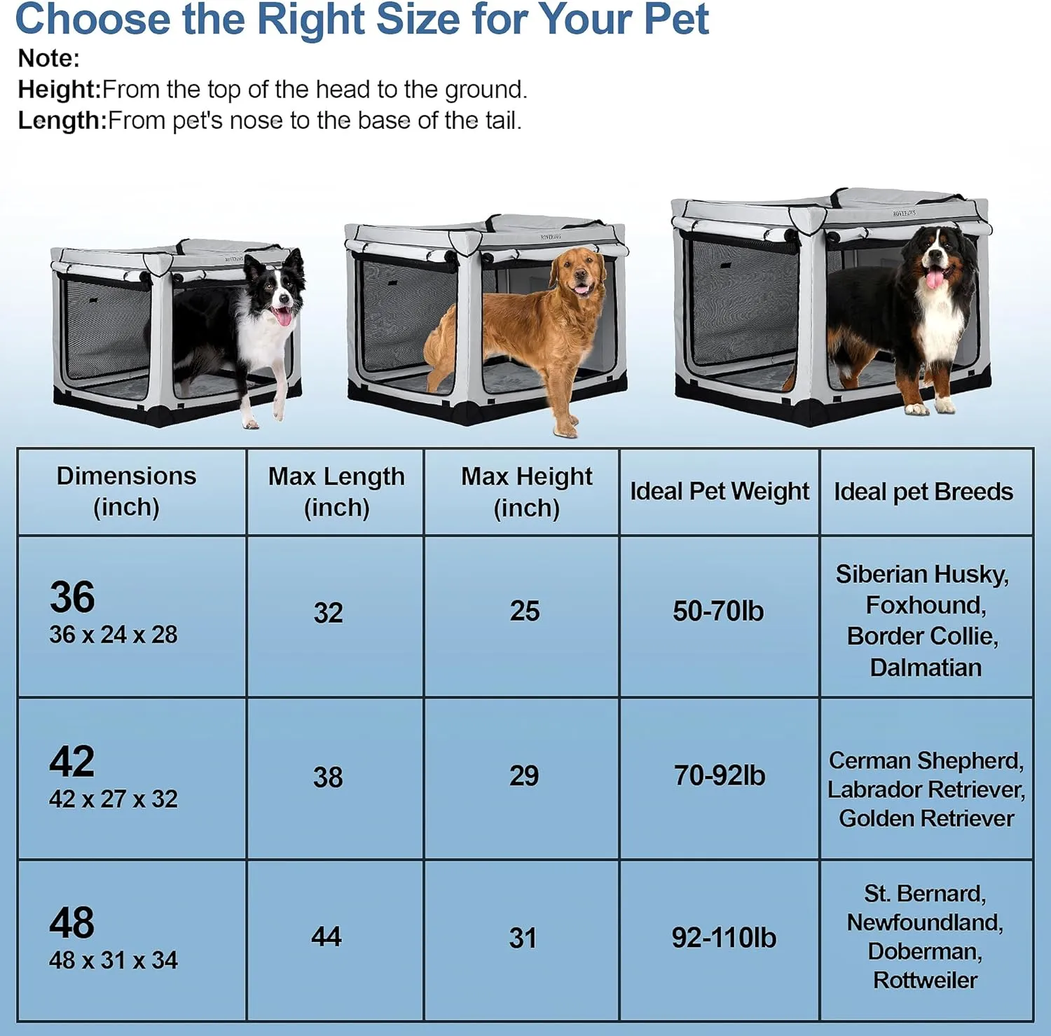 Soft Collapsible Dog Crate - 36 Inch Portable Travel Crate with Extra Space Indoor & Outdoor, 4-Door Foldable Pet Kennel with Durable Mesh Windows, Light Gray