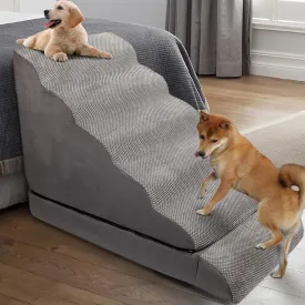 Soft Dog Stairs & Steps for High Beds 30 Inches Tall for Small Dogs, LitaiL Pet Stairs/Steps for Beds for Large Dogs 30 Inches High, Non-Slip Dog Ramps for Small Pet, for Older Cats Injured