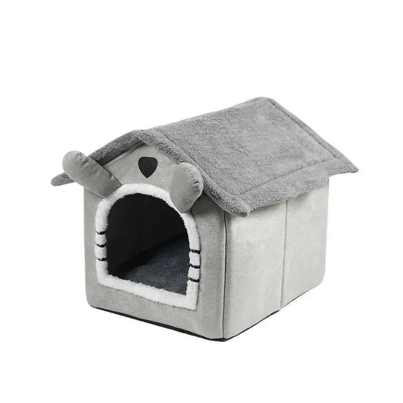 Soft Pet Bed Tent – Cozy Velvet Kennel for All Sizes