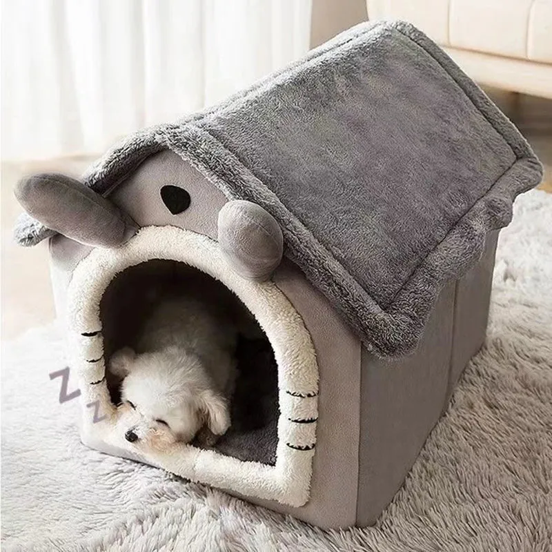 Soft Pet Bed Tent – Cozy Velvet Kennel for All Sizes