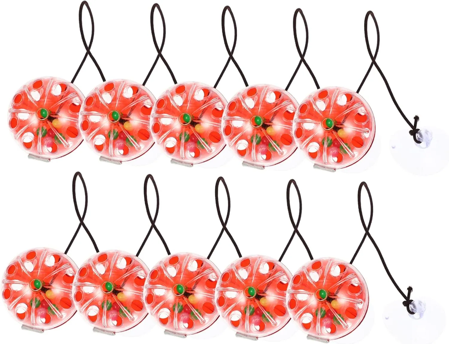 Sosoport 10Pcs Suction Cup Cat Bell Interactive Pet Plaything for Indoor Cats Hamsters Engaging Teasing Ball for Cat Curiosity Intelligence Development