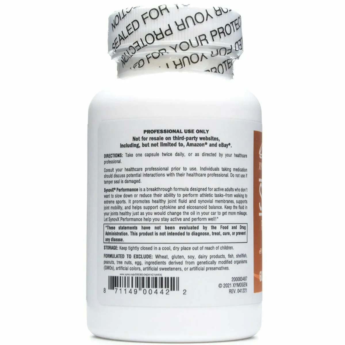 SynovX Performance 60 Capsules by Xymogen