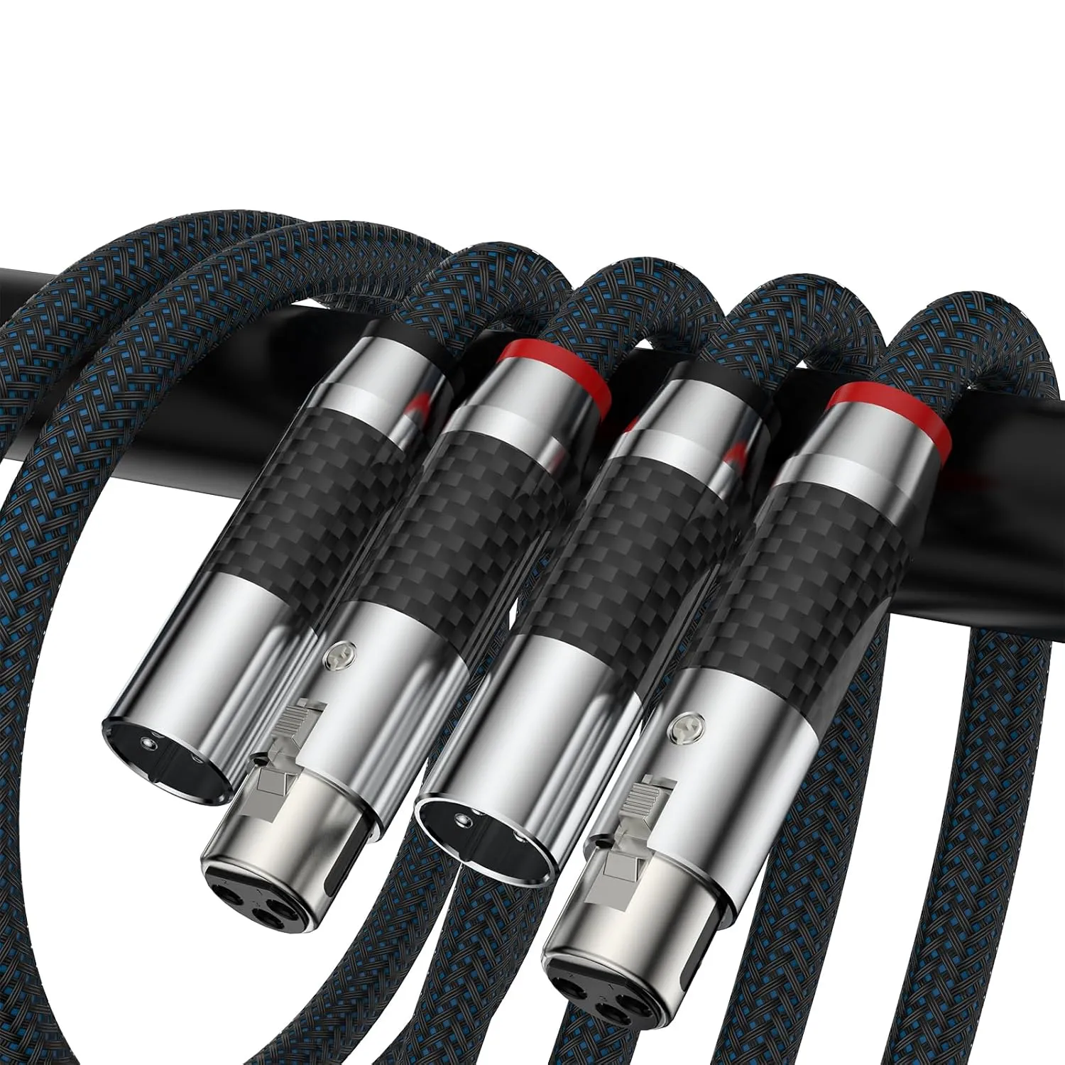 Tertullus 1 Pair 3 Pin HiFi Interconnect Cable XLR-m (Male) to XLR - F (Female) HiFi Balanced Audio Cable Microphone Cable Mic Wire (2m/6.56ft)