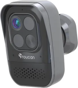 TOUCAN Wireless Outdoor Security Camera - 1080p HD, Night Vision, Motion Detection, Weatherproof, 2-Way Audio - Smart Home Surveillance System with App Control - Easy Installation 1 Pack