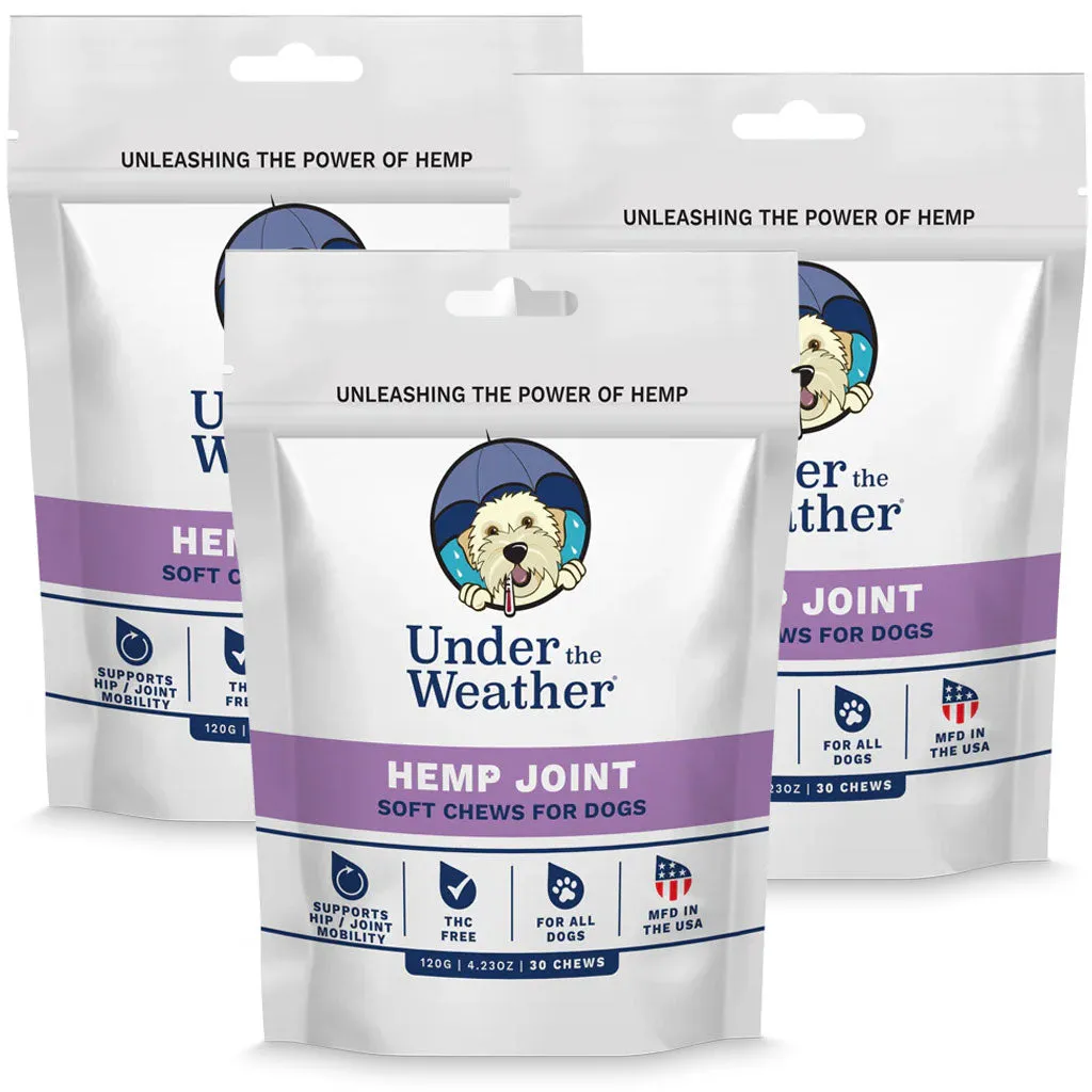 Under the Weather Hemp Joint Soft Chews for Dogs, 30 chews