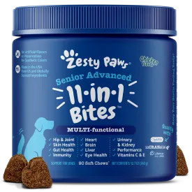 Zesty Paws Dog Senior Advanced 11-in-1 Bites Multifunctional Chicken 90soft chews